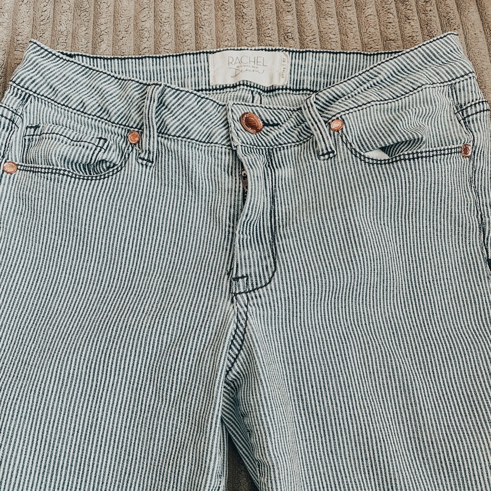 Rachel Roy Blue and White Striped Jeans